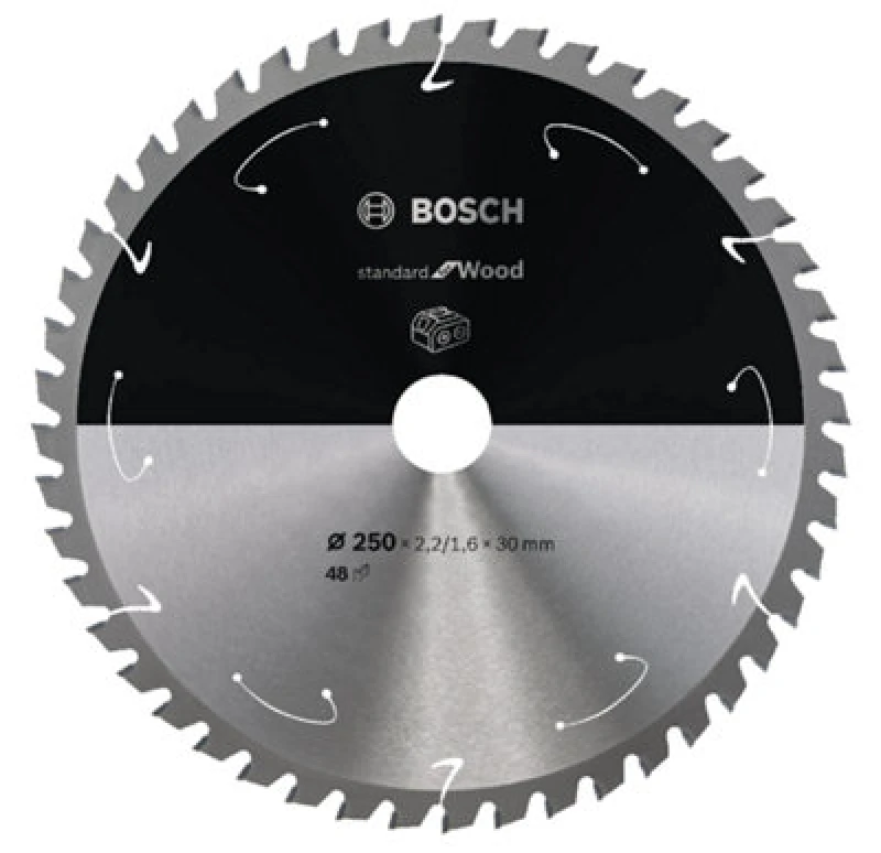 Image of Amica Bosch PRO Wood cordless Circular Saw Blade 250 x 2.2 x 30 mm T48 2608837728 2608837728