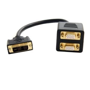 StarTech 1ft DVI I to 2x VGA Splitter