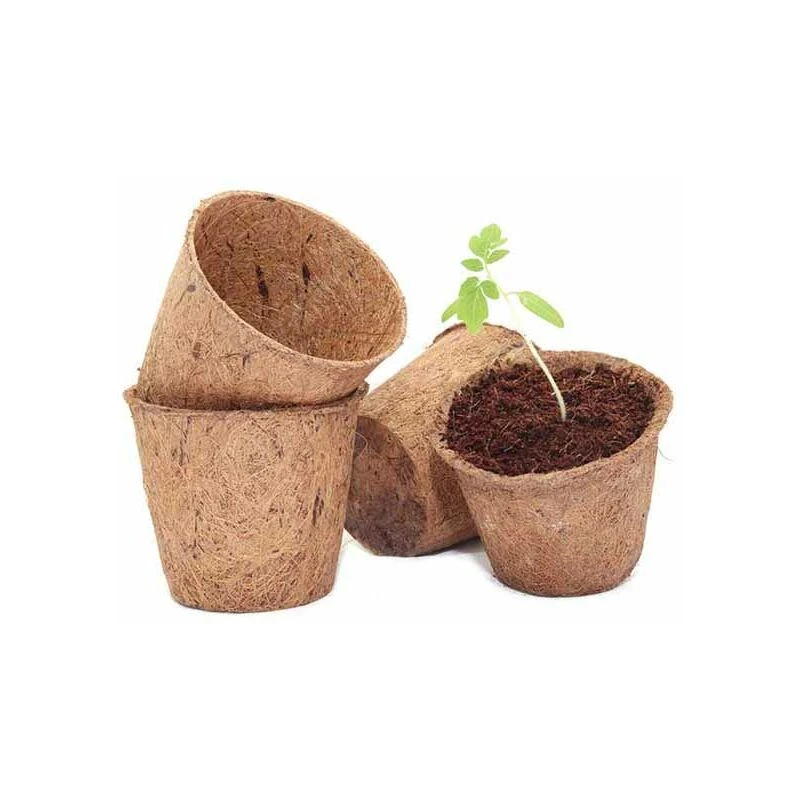 Image of Coir Pots - Pack of 20 - Fibre/Latex - H10cm CoirProductsCPUK10CP10