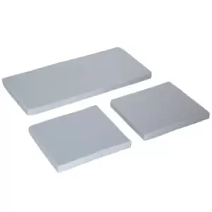 Image of Outsunny Outdoor 3pc Seat Cushion Pads for Rattan Furniture - Grey