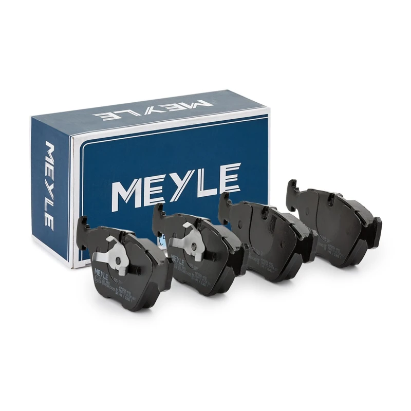 Image of MEYLE 025 209 6820 Brake pad set Front Axle, prepared for wear warning indicator, Original Quality, with anti-squeak plate Brake Pad Set,disc brake (