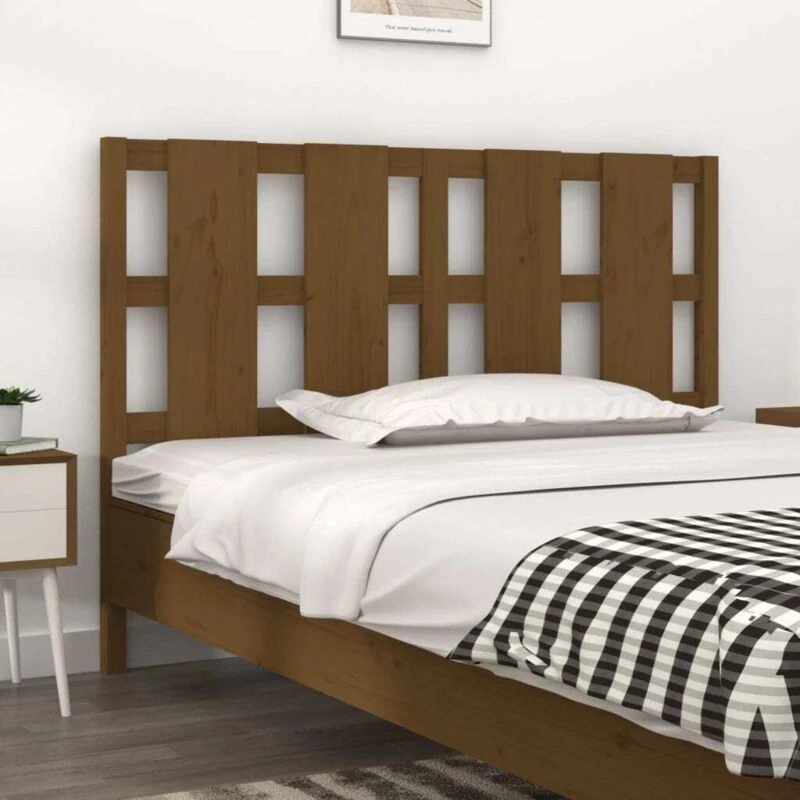 Image of VIDAXL Bed Headboard Honey Brown 140.5x4x100cm Solid Wood Pine Vidaxl 8720286950319