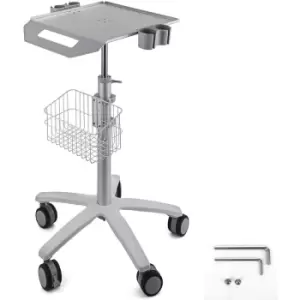 Image of Lab Medical Cart Mobile Rolling Cart Adjustable Height with Lab Basket Lab Medical Equipment Cart Desktop Mobile Cart - Vevor