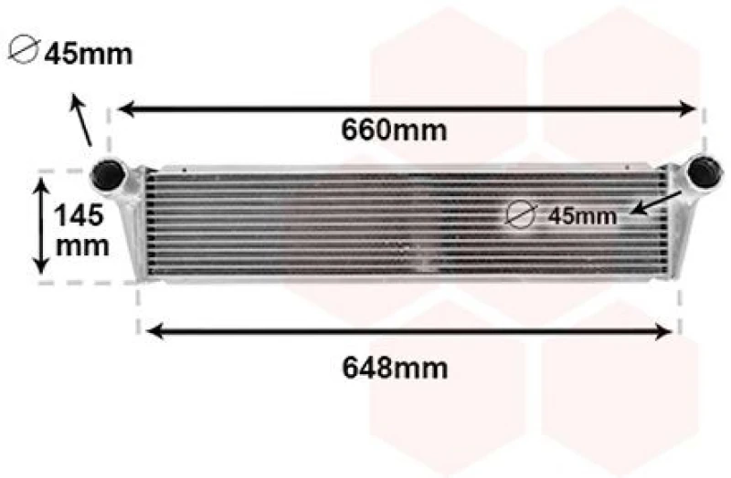 Image of VAN WEZEL Engine radiator VAN WEZEL 74012705