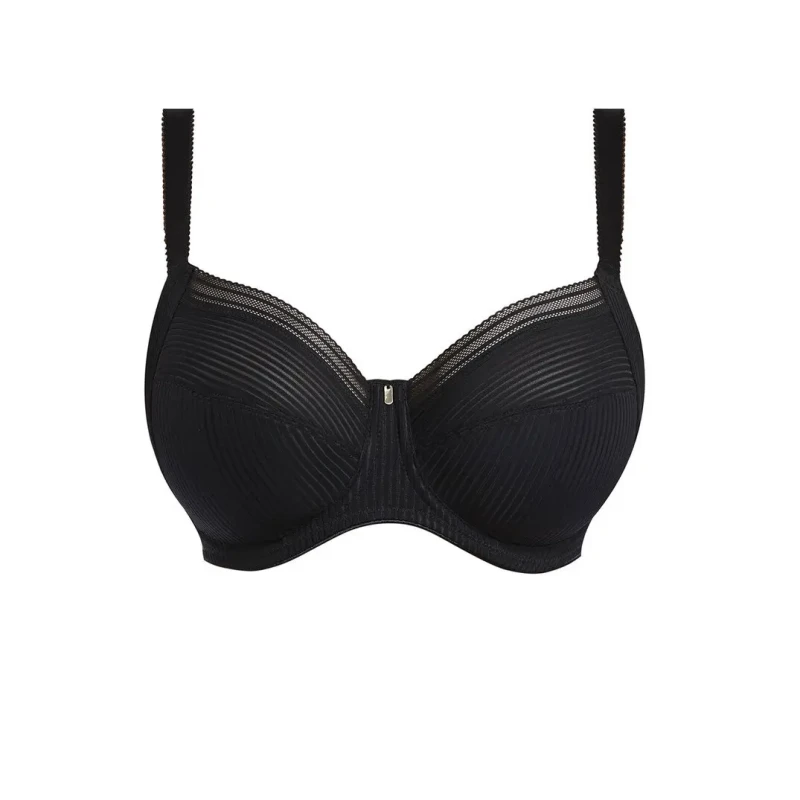 Image of Fantasie Womens underwired side-reinforced bra Fantasie Fusion Noir Female 110E