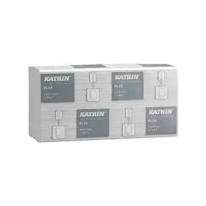 Image of Katrin Plus Hand Towels C-Fold 2-Ply 100 Sheets Pack of 16 73542