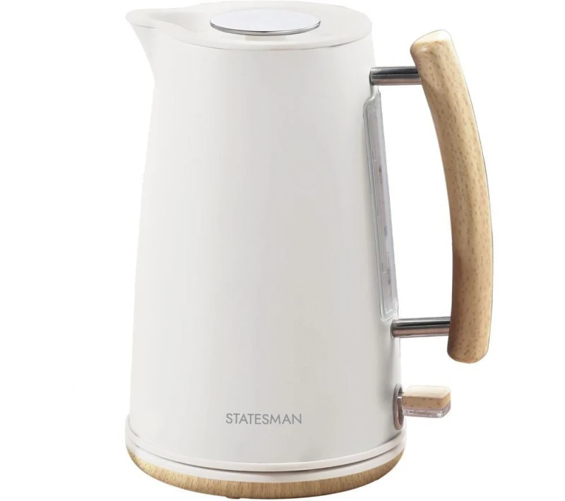 Image of STATESMAN Scandi SKK00153CR Jug Kettle - Brown & White, Brown,White 5016368015636
