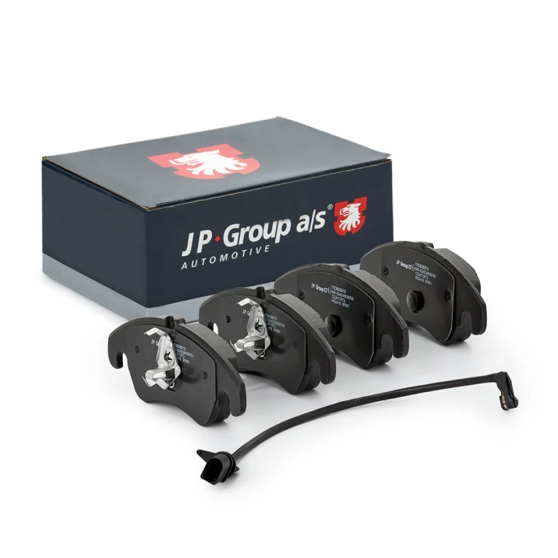 Image of JP GROUP 1163606910 Brake pad set JP Front Axle, incl. wear warning contact Brake Pad Set,disc brake (402)