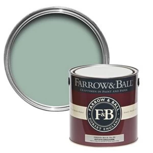 Image of Farrow & Ball Estate Green blue No. 84 Matt Emulsion Paint 2.5L