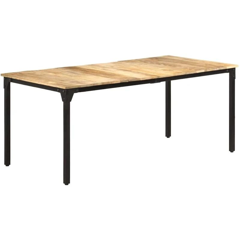 Image of VIDAXL Dining Table 180x90x76cm Rough Mango Wood Vidaxl 8720286067529