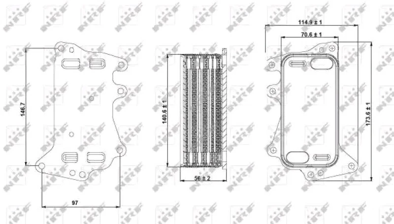 Image of NRF 31283 Oil Cooler Aluminium Oil Cooler,engine oil (469)