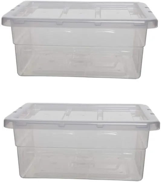 Image of Whitefurze Spacemaster Storage Box, 15L, Clear