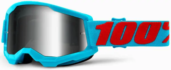 Image of 100% Strata 2 Chrome Motocross Goggles, red-blue