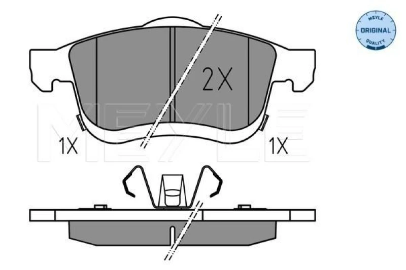 Image of Brake pad set MEYLE 025 259 0621