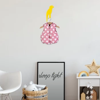 Image of Parrot - Yellow Yellow Metal Wall Hook