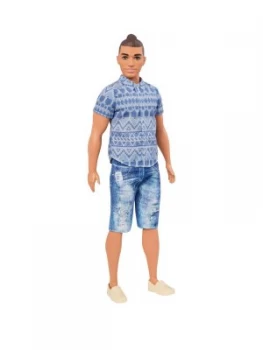 image of Barbie Ken Fashionistas Distressed Denim Doll