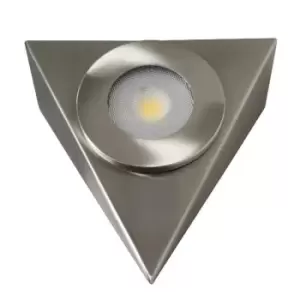 image of Robus Royal Brushed Chrome 2.5W LED 240V Triangular Cabinet Light - Warm White