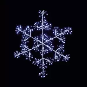 Image of Premier Decorations 40cm Microbrights Snowflake With 300 White LEDs