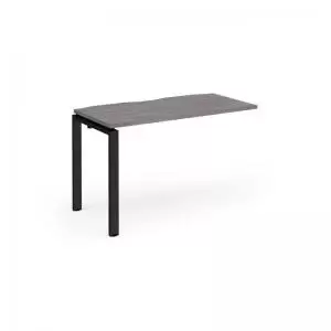 Image of Adapt add on unit single 1200mm x 600mm - Black frame and grey oak top
