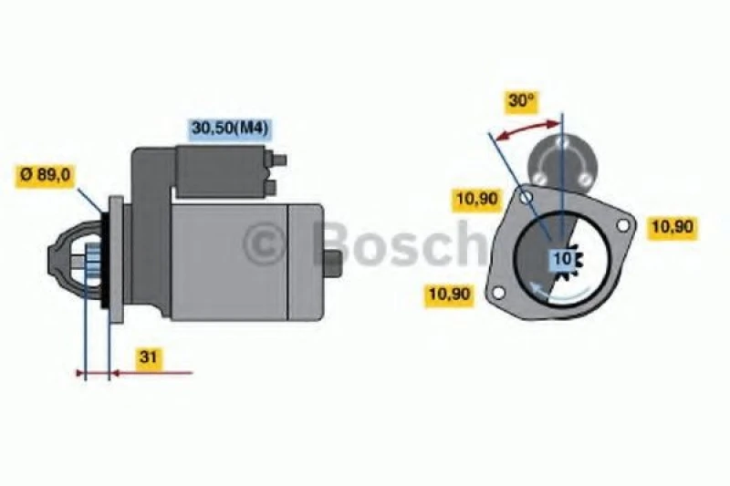 Image of Starter motor Bosch 0 986 020 070