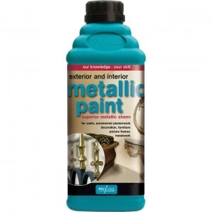 Image of Polyvine Exterior Interior Metallic Paint 1l Antique Gold