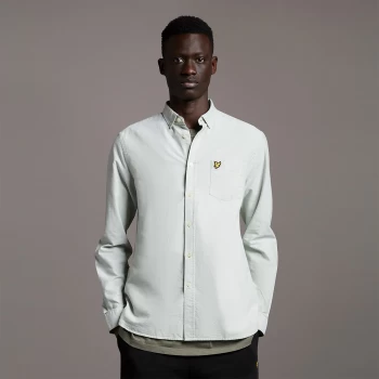 Image of Regular Fit Light Weight Oxford Shirt - Fern Green/ White - XXL