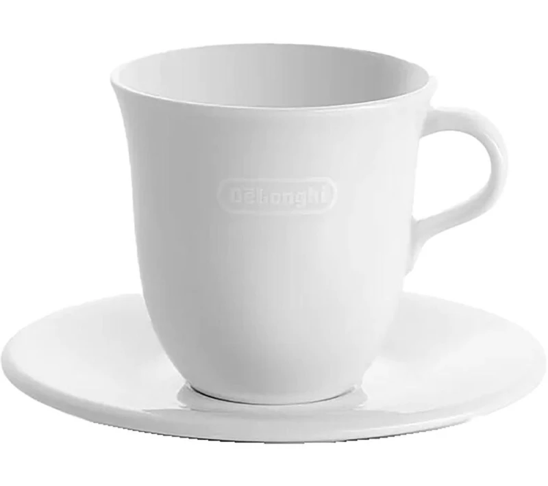 Image of DeLonghiDLSC309 Ceramic Cappuccino Cups - Twin Pack, White 8004399334304