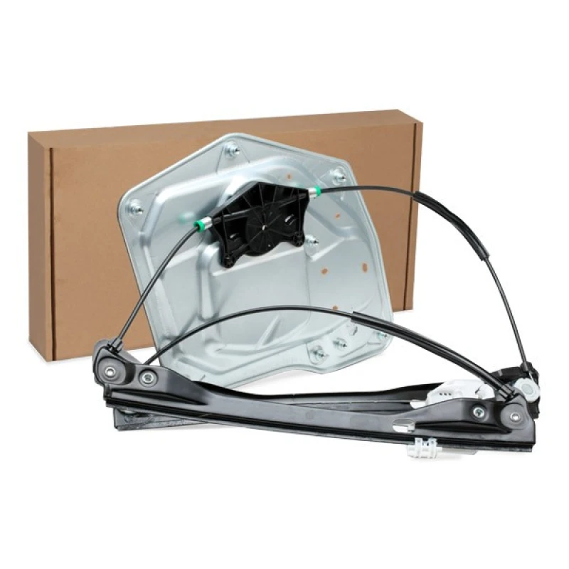 Image of VAN WEZEL 7636261 Window regulator Left Front, Operating Mode: Electric, without electric motor, with bolted-on plate Window Winder (1561)