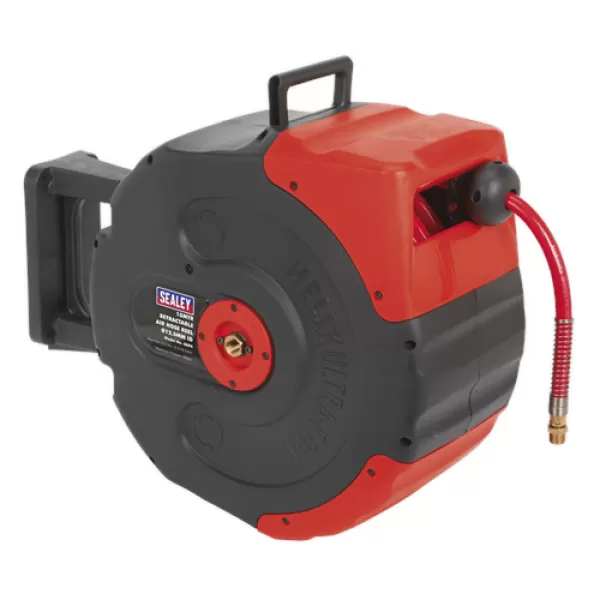Image of Genuine SEALEY SA94 Retractable Air Hose Reel 15mtr Ø12.5mm ID