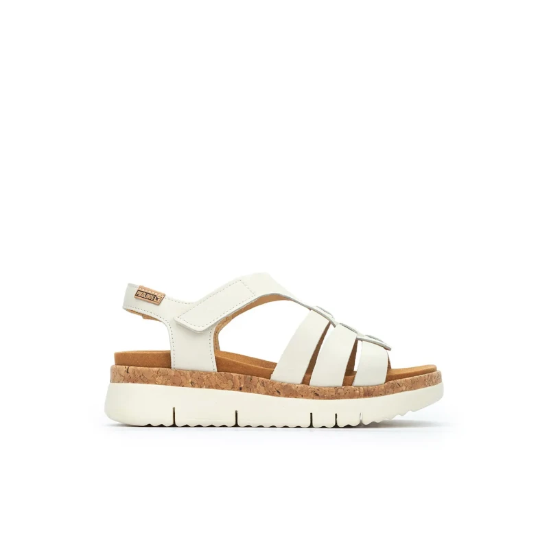 Image of Pikolinos Wedge sandals For Her in leather Pikolinos Palma Blanc Female 37