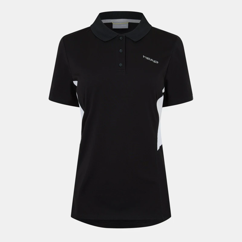 Image of Head Womens Club Tech Short Sleeve Performance Polo Shirt Black female 16 (XL)