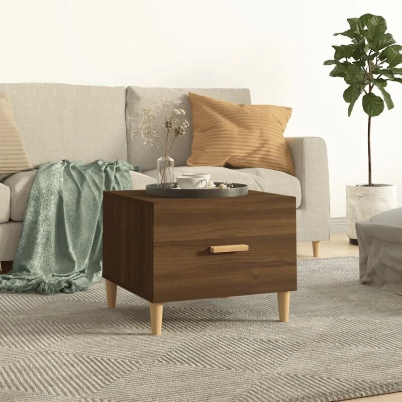 Image of VIDAXL Coffee Table Brown Oak 50x50x40cm Engineered Wood Vidaxl 8720287086420