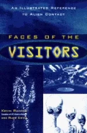 Image of faces of the visitors an illustrated reference to alien contact
