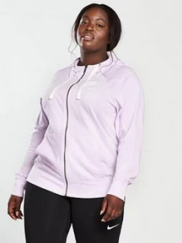 image of Nike Sportswear Gym Vintage Full Zip Hoodie Curve Lilac