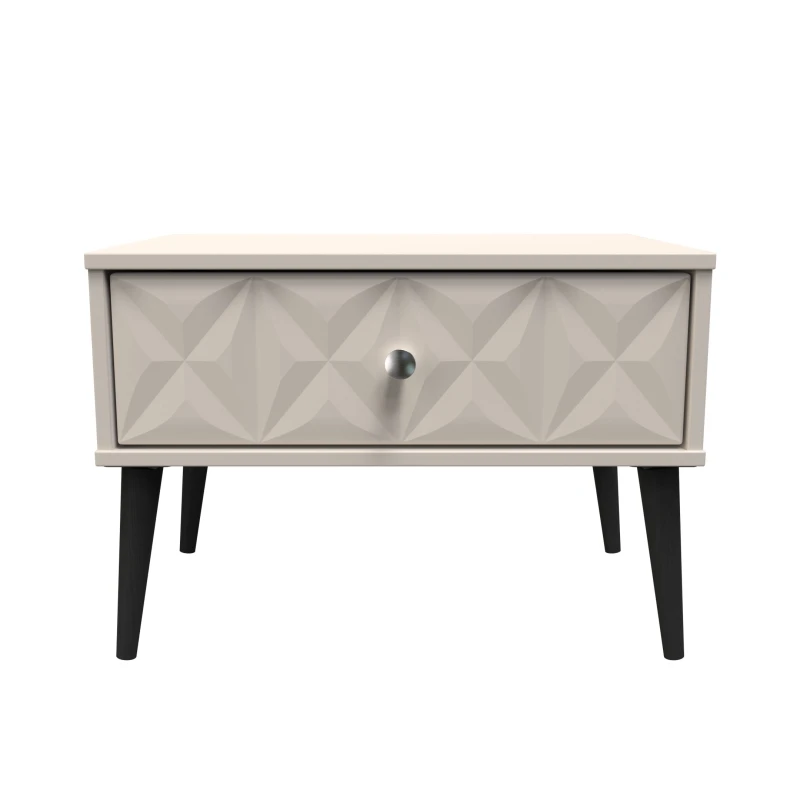 Image of Toledo 1 Drawer Wide Side Table In Kashmir Matt (Ready Assembled)