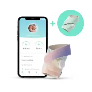 Image of Owlet Smart Sock 3 Baby Monitor Mint With Forever Rainbow Accessory Sock Set