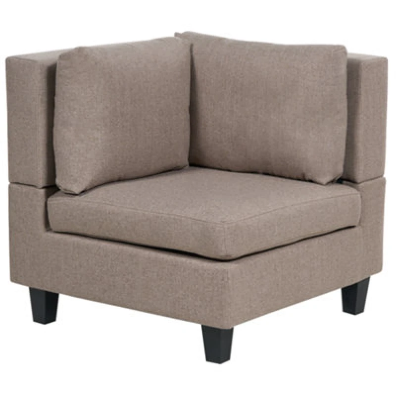 Image of Beliani Corner Seat Unstad Fabric Brown