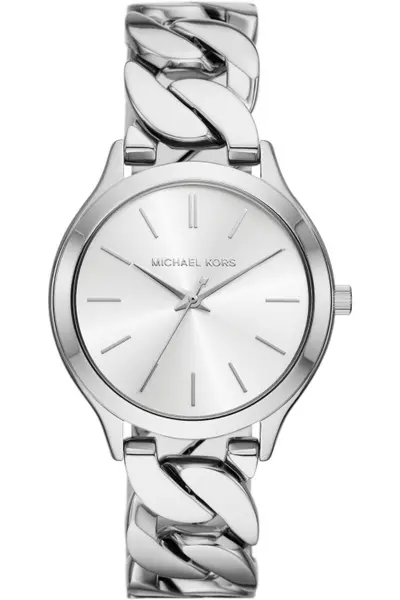 Image of Michael Kors Ladies Michael Kors Runway Three-Hand Stainless Steel Watch MK7474
