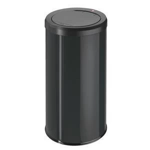 Original Hailo Big Bin Touch 45 Steel Coated Waste Bin 45 Litres Black