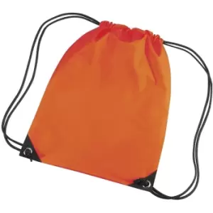 Premium Gymsac Water Resistant Bag (11 Litres) (Pack Of 2) (One Size) (Orange) - Bagbase