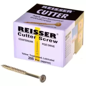 Image of Reisser - 5 x 50mm Cutter Wood Screws - Box of 200 - Yellow