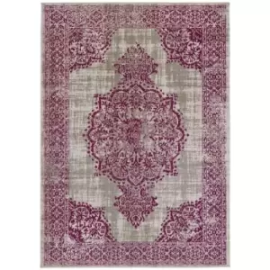 Image of Origins Saville Rug Grey And Raspberry 160 x 230cm