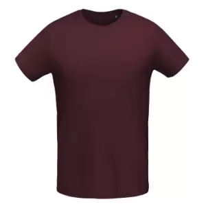 image of SOLS Mens Martin T-Shirt (L) (Oxblood)