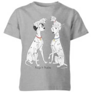 Image of Disney 101 Dalmatians Pongo & Perdita Classic Kids T-Shirt - Grey - 11-12 Years