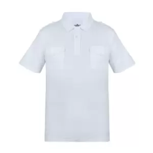 Image of Soviet Double Pocket Polo Shirt Mens - White
