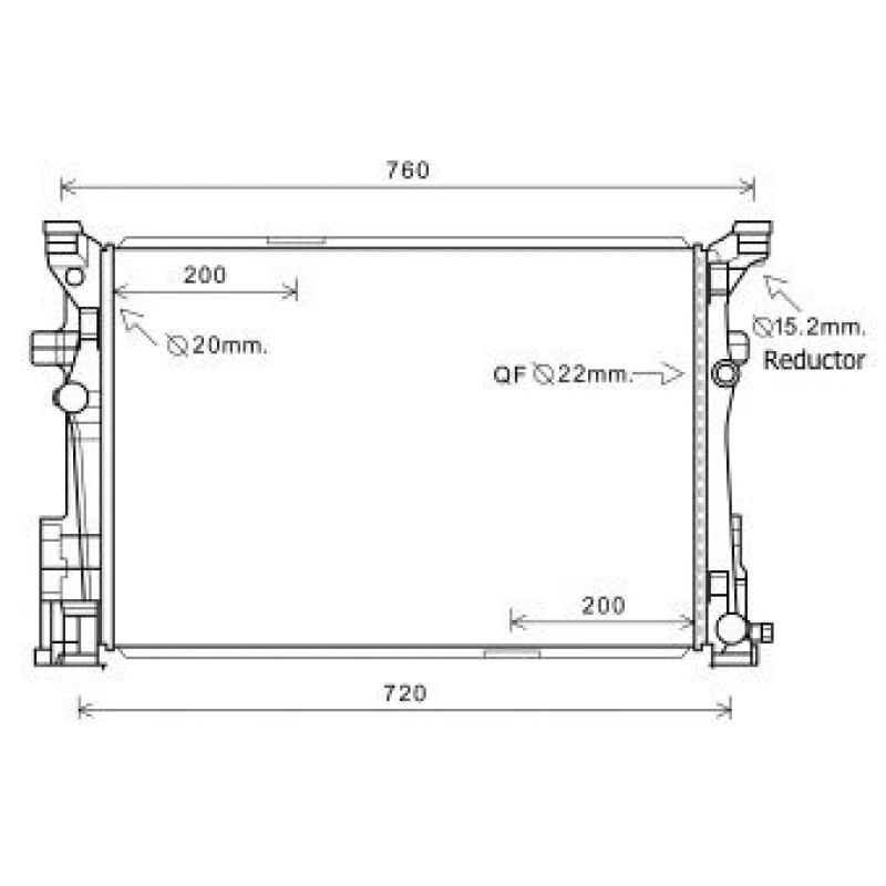 Image of Engine radiator DIEDERICHS DCM2440