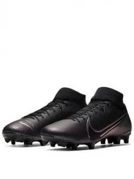 Nike Mercurial Superfly 7 Academy Firm Ground Football Boots - Black, Size 6, Men