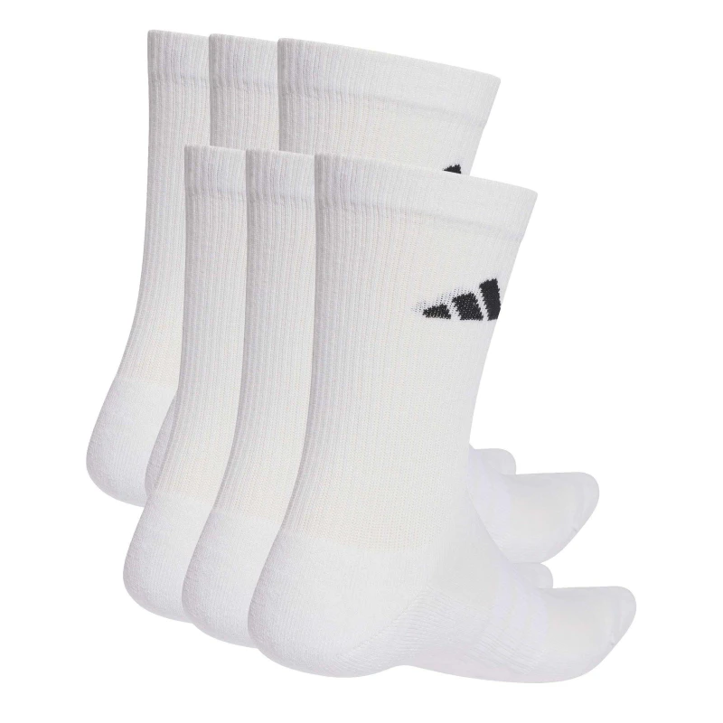 Image of adidas C Spw Crw 6p Crew Sock Unisex Kids White/Black unisex 7.5 - 9.5k