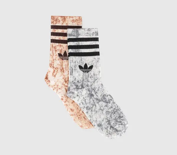 Image of Adidas Tie Dye Socks Grey Wonder Beige, M
