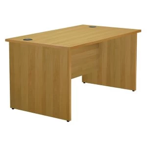 Image of Jemini Oak 1600mm Panel End Rectangular Desk KF838088